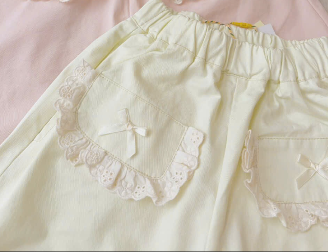 (E184) Quần thô mềm 2 túi viền ren 2 màu hãng OD