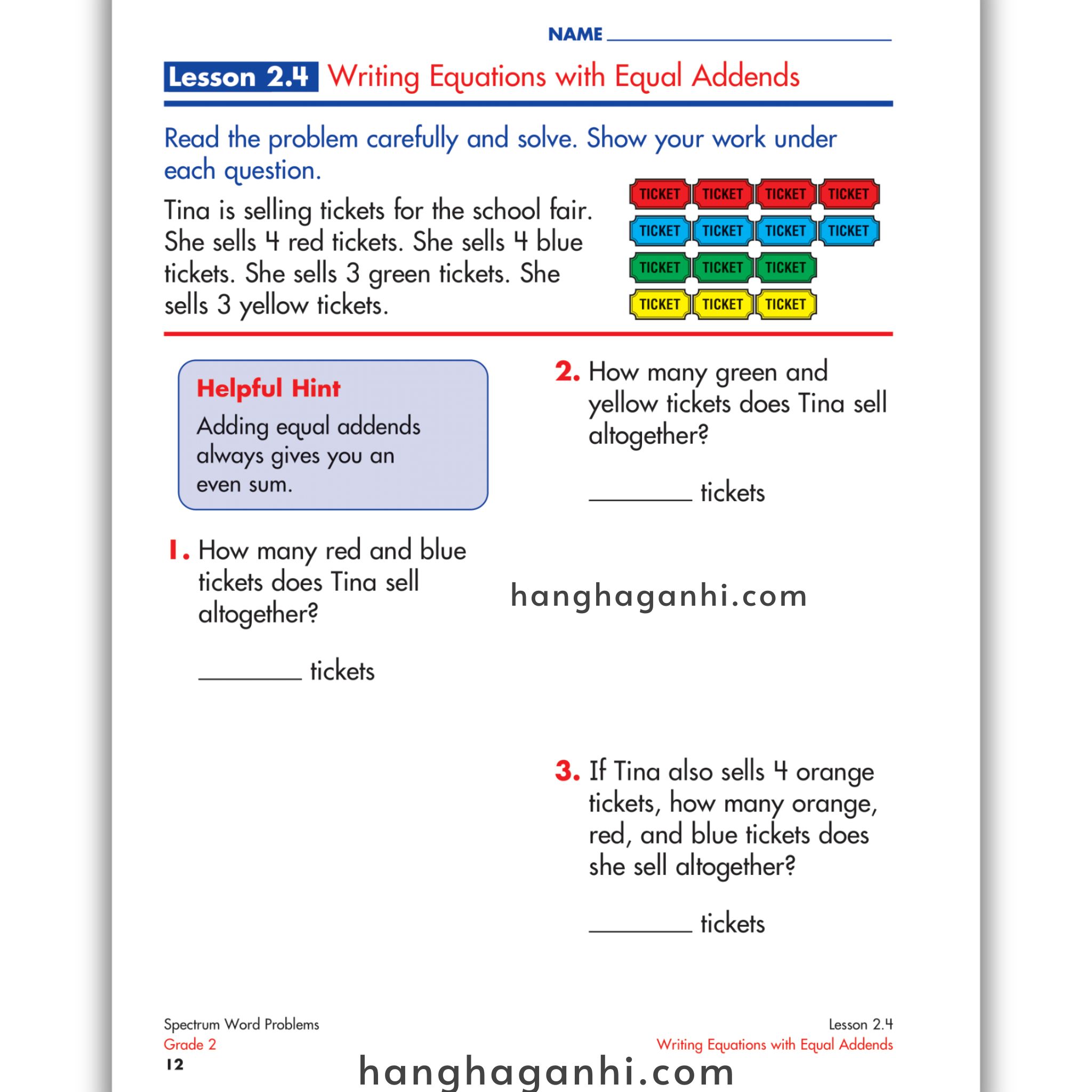 Sách Spectrum Word Problems Workbook Grade 2_thumbnail_1