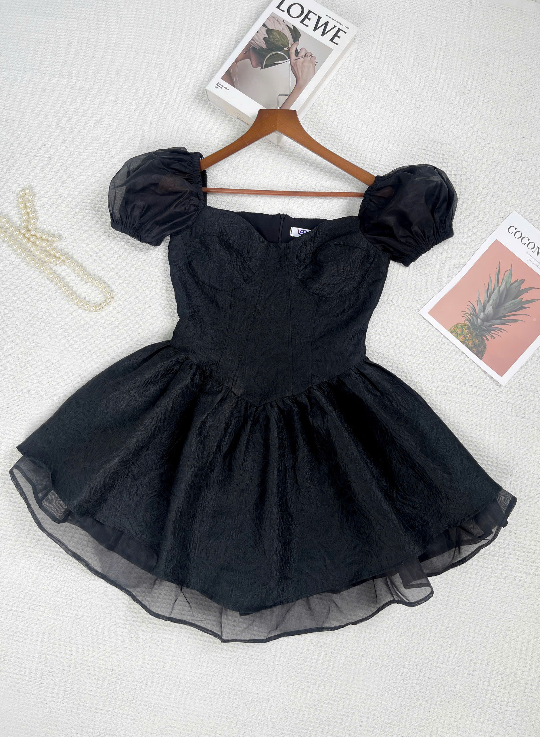 Đầm gấm tatpta phối tay phồng bigsize DA167 dành cho nàng béo mập từ 55-95kg