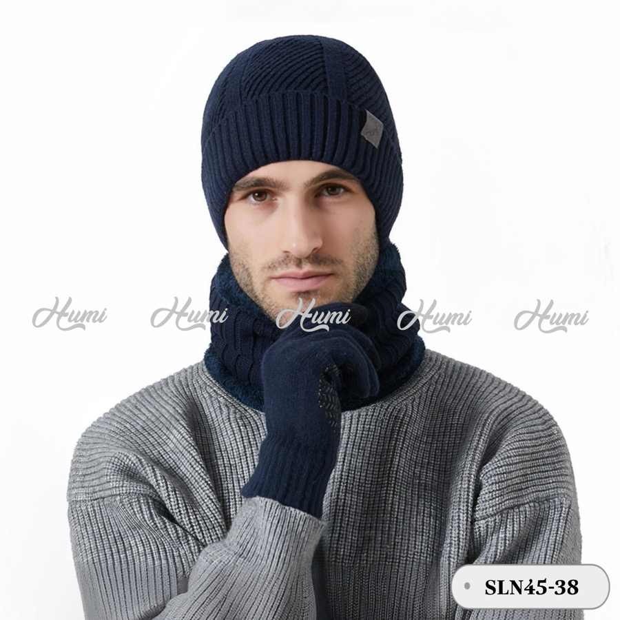 COMBO LEN GIỮ ẤM CHO NAM (SLN45-38 XANH ĐEN)