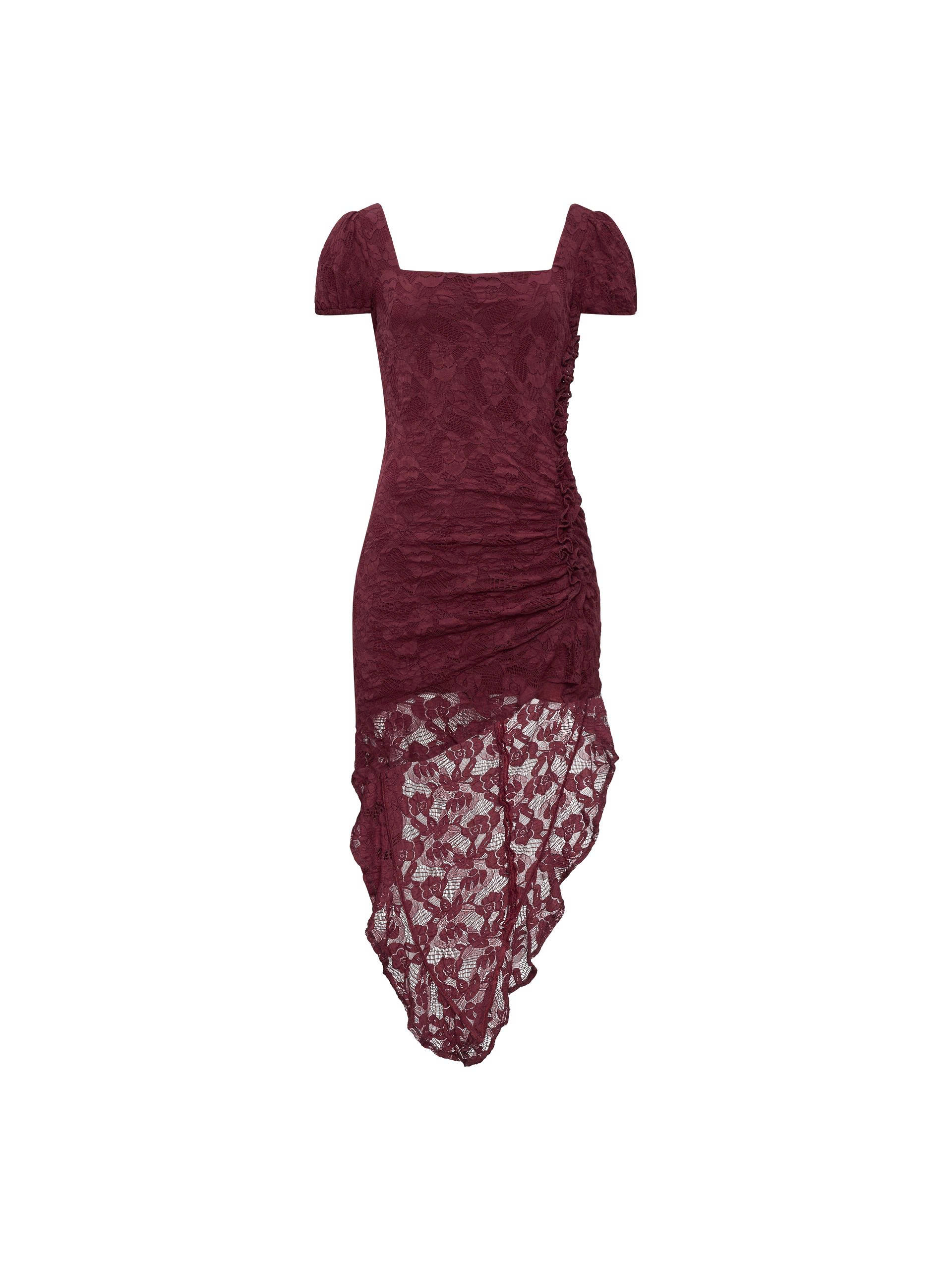 BIGSZE NỮ - Đầm ren nhún kiểu V-DA216_thumbnail_3