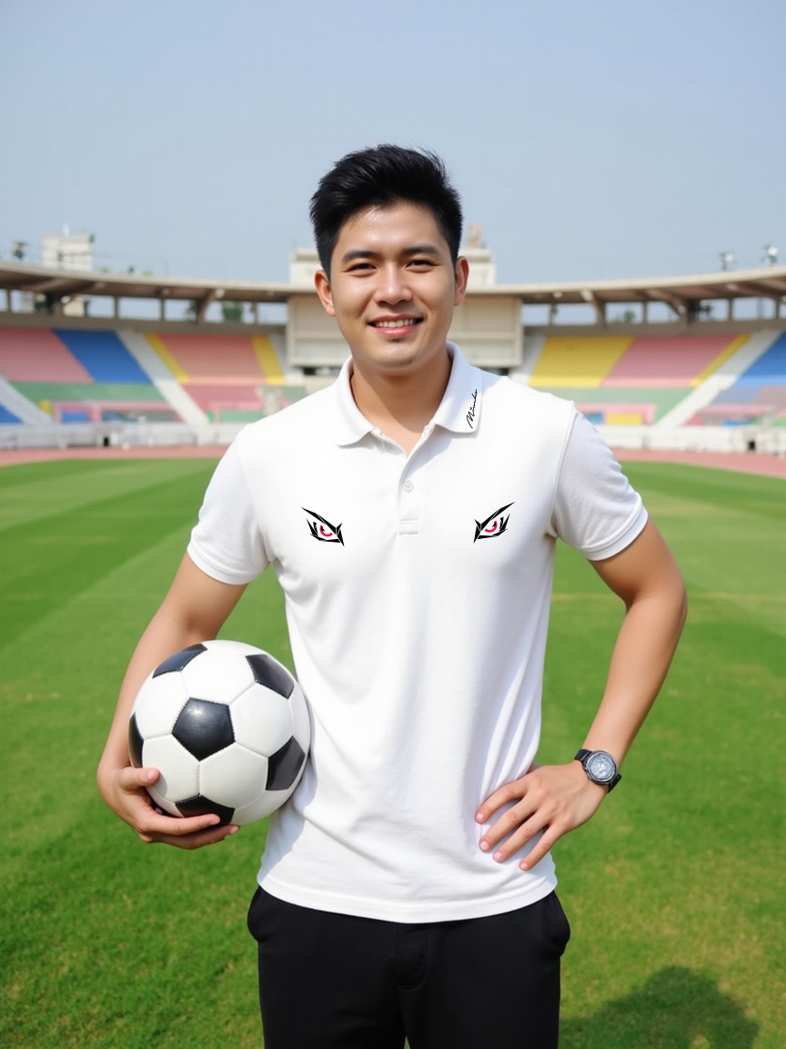 Áo polo nam form vừa 1916 Miucho Iconic vải cá sấu đứng form thoáng mát in artwork_thumbnail_6