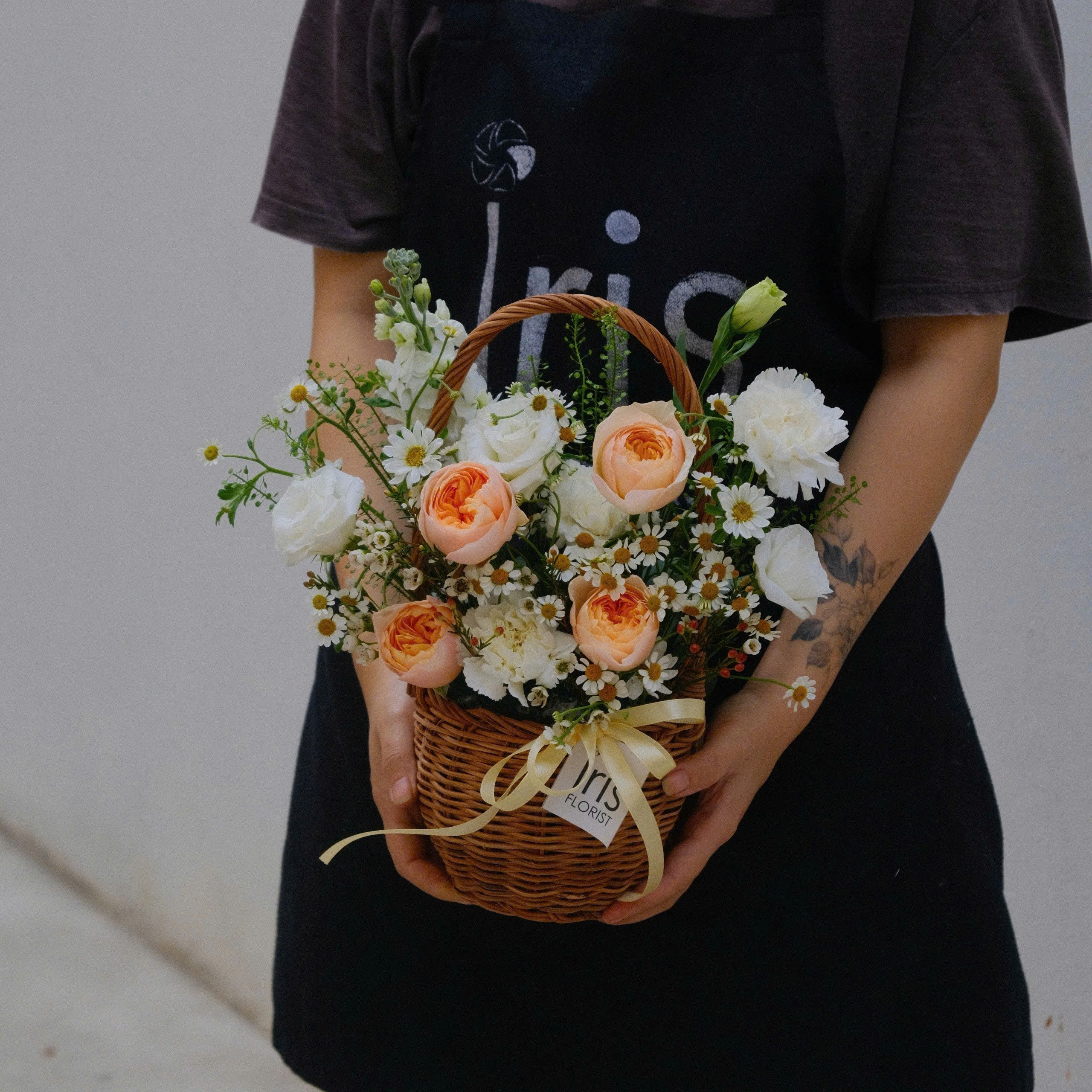 Giỏ mây nhỏ - Tone Hồng/ cam/ vàng_thumbnail_2