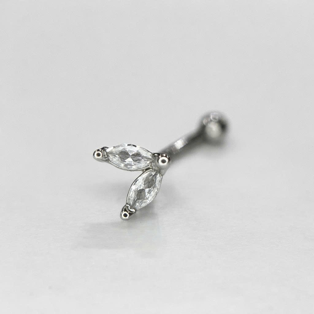 Banana kiểu 2 lá đá trắng