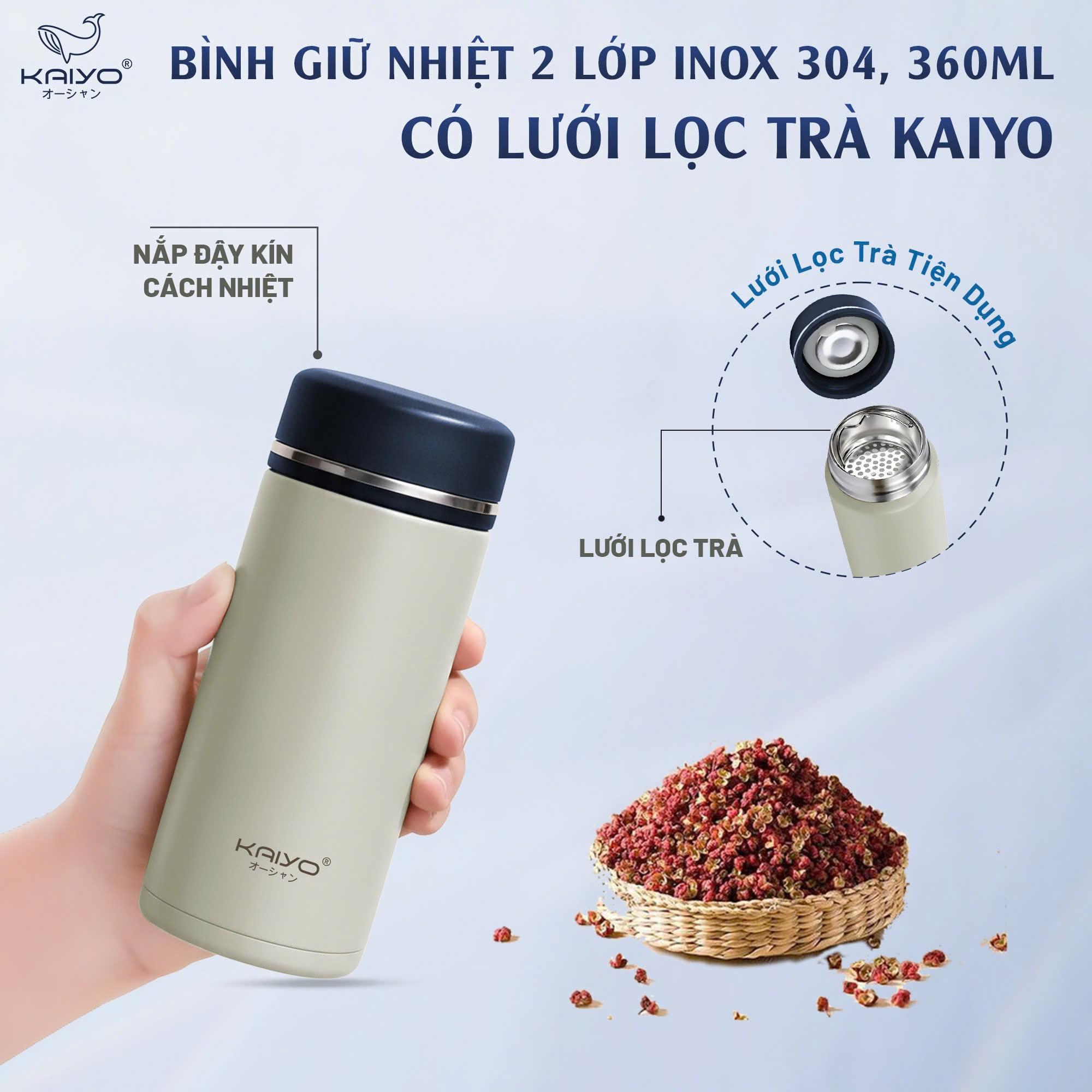 Bình Giữ Nhiệt 2 Lớp inox 304 Kaiyo 360ml_thumbnail_3