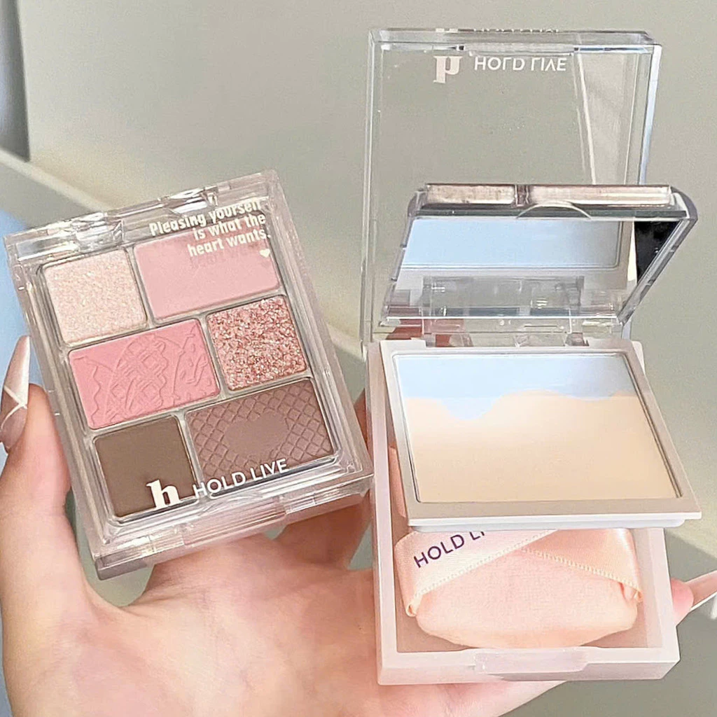 [HOLD LIVE] Bảng phấn mắt má hồng Hold Live 2 tầng kèm phấn phủ (HL756)