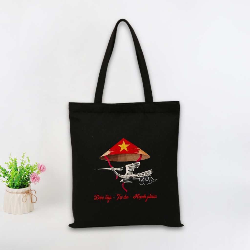 Túi tote vải canvas I Love Vietnam có khóa kéo và ngăn phụ - We Tee TOTE20_thumbnail_10