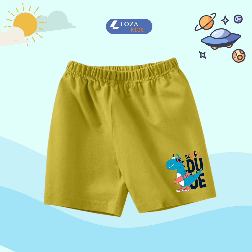 Quần đùi bé trai Snoopy, khủng long, ô tô hè 2025 - Quần đùi bé nam 15-40kg - Loza Kids QU002_thumbnail_1