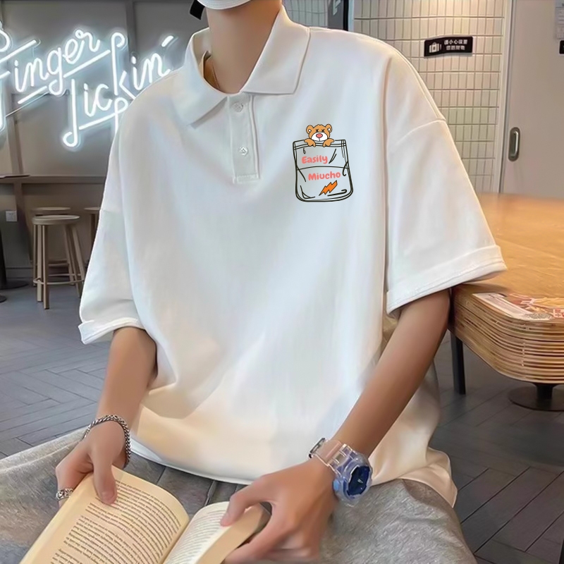 Áo polo nam đứng form tôn dáng PLD803 Miucho Man tay ngắn vải cotton Cổ trụ in basic_thumbnail_2