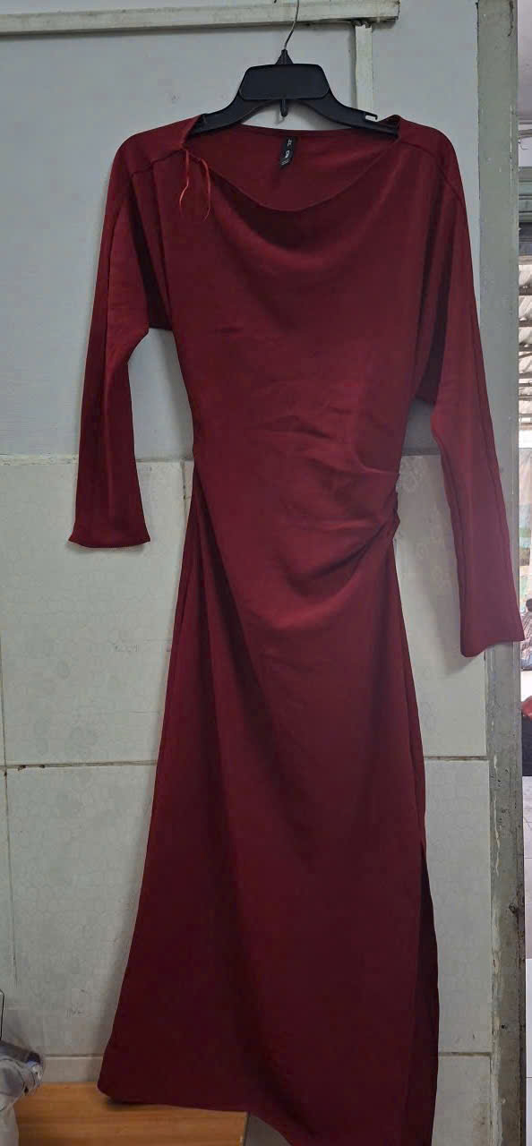 HV47 Đầm dáng dài ( XANH ĐEN )