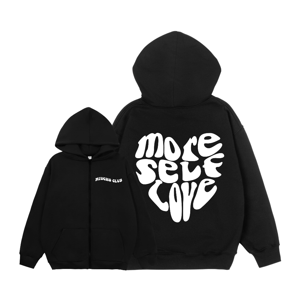 Áo hoodie zip nữ form rộng HZ434 Miucho chân cua in typography_thumbnail_6