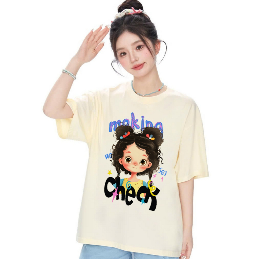 Áo thun nữ hot trend hình cô gái tóc xù nhiều mẫu local brand We Tee dáng oversize rộng - T018_thumbnail_9