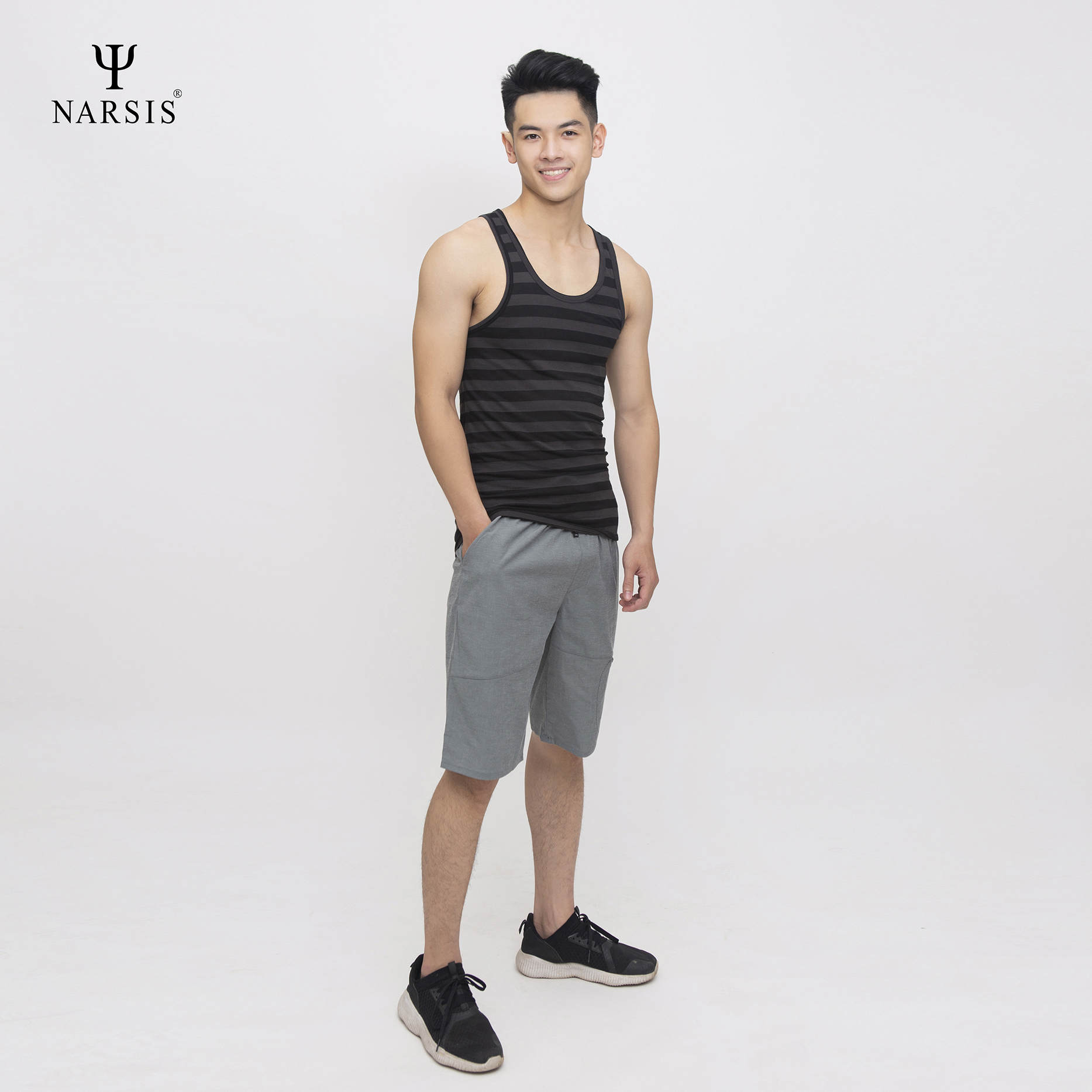 ÁO MAY Ô NAM D4033 NARSIS VẢI COTTON MỀM MẠI, CO GIÃN TỐT, VẢI THOẢI MÁI VẬN ĐỘNG, HÚT ẨM TỐT_thumbnail_2