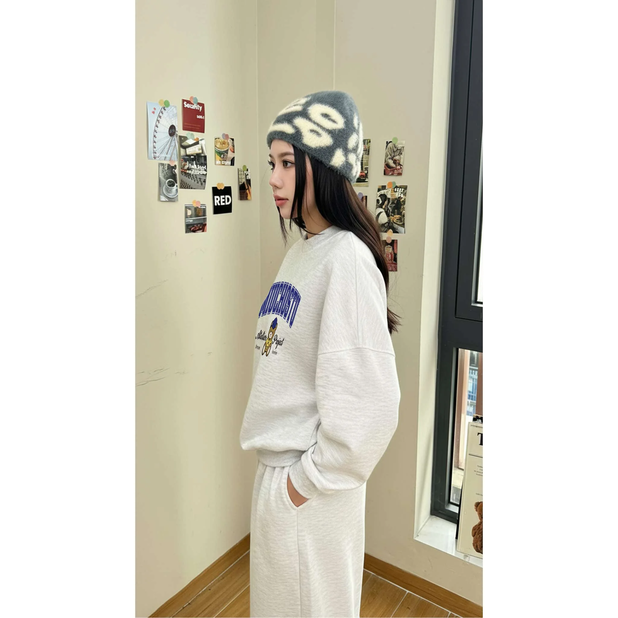 Áo Sweater nam nữ form boxy Miucho nỉ 2 da thoáng mát dày dặn giữ ấm tốt in mix 2790_thumbnail_4