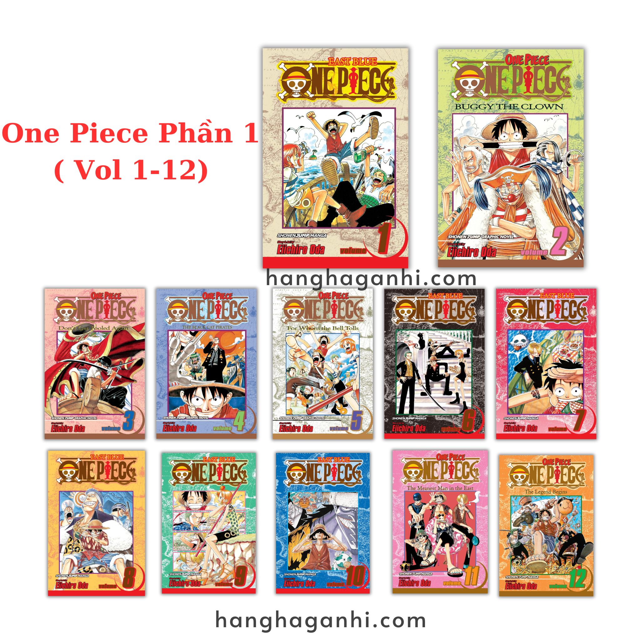 [TIẾNG ANH] - Truyện Tranh One Piece- Đảo Hải Tặc Phần 1 ( Vol 1-12)