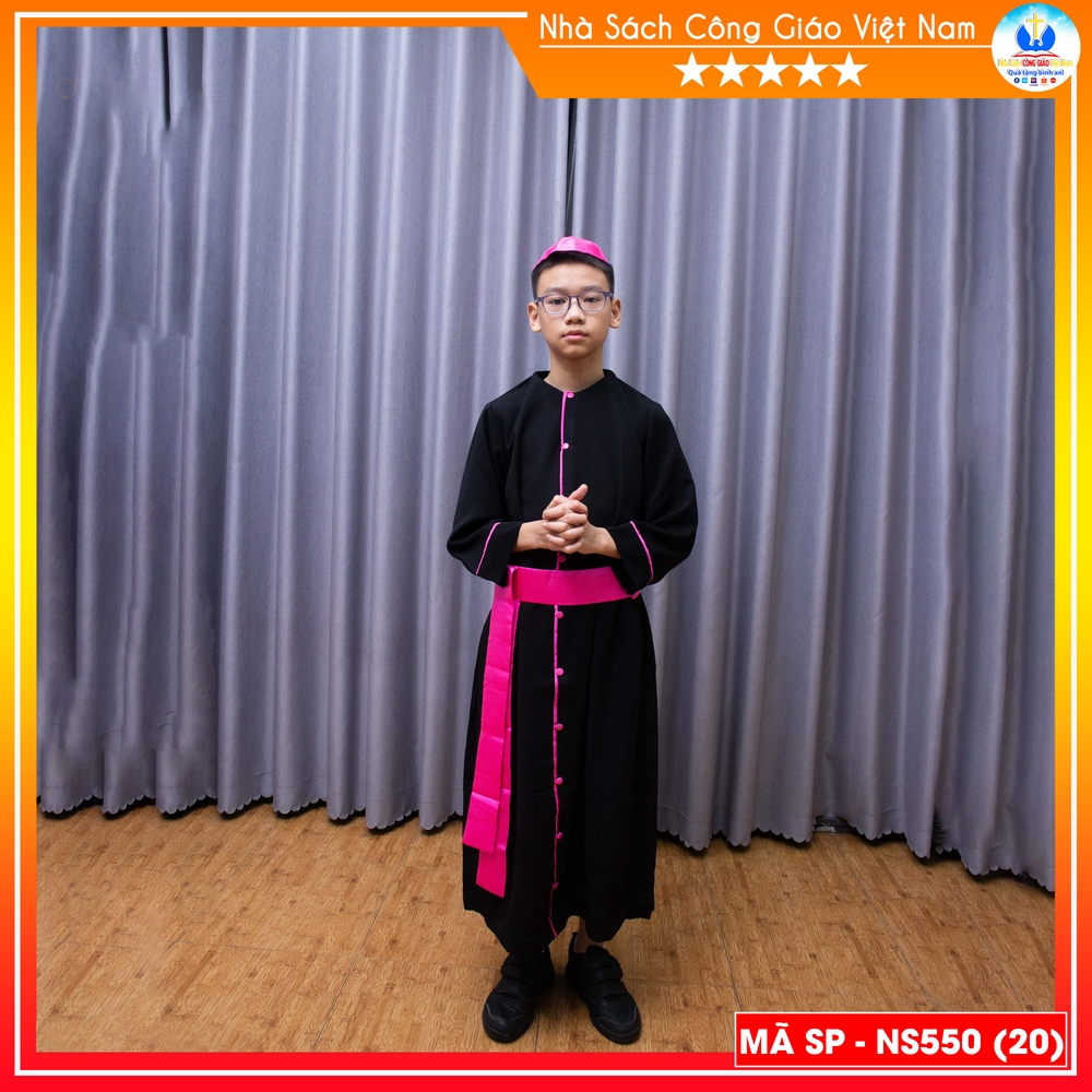 Bộ áo dòng nhí dành cho thiếu nhi (may theo yêu cầu) - Cổ võ ơn gọi NS550_thumbnail_0