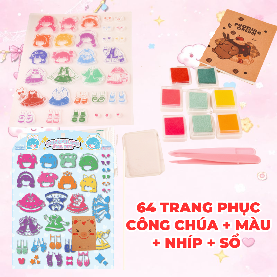 Bộ Đóng Dấu Thay Trang Phục Công Chúa Cho Bé Gái_thumbnail_2