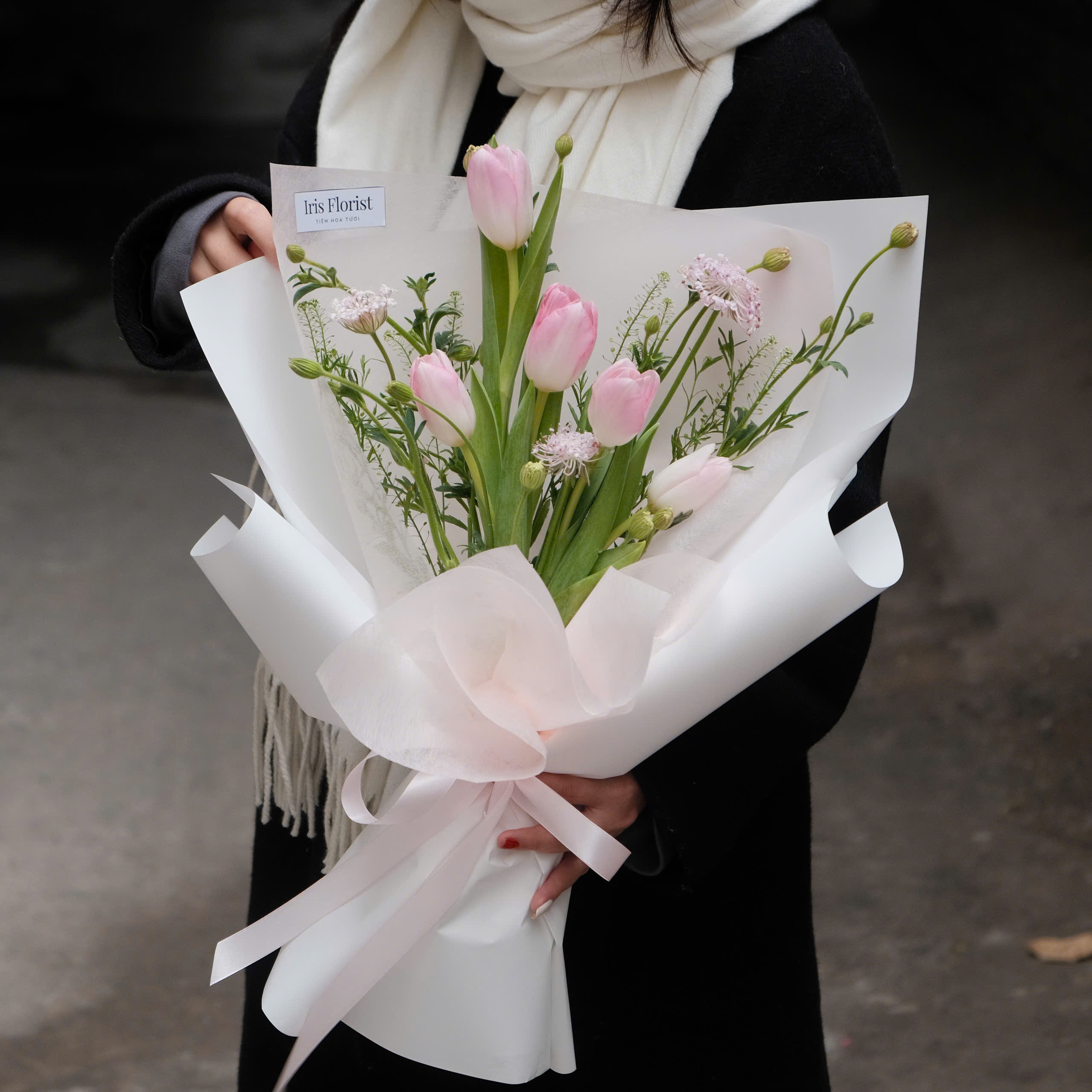 Bó Tulip hồng mix 5B