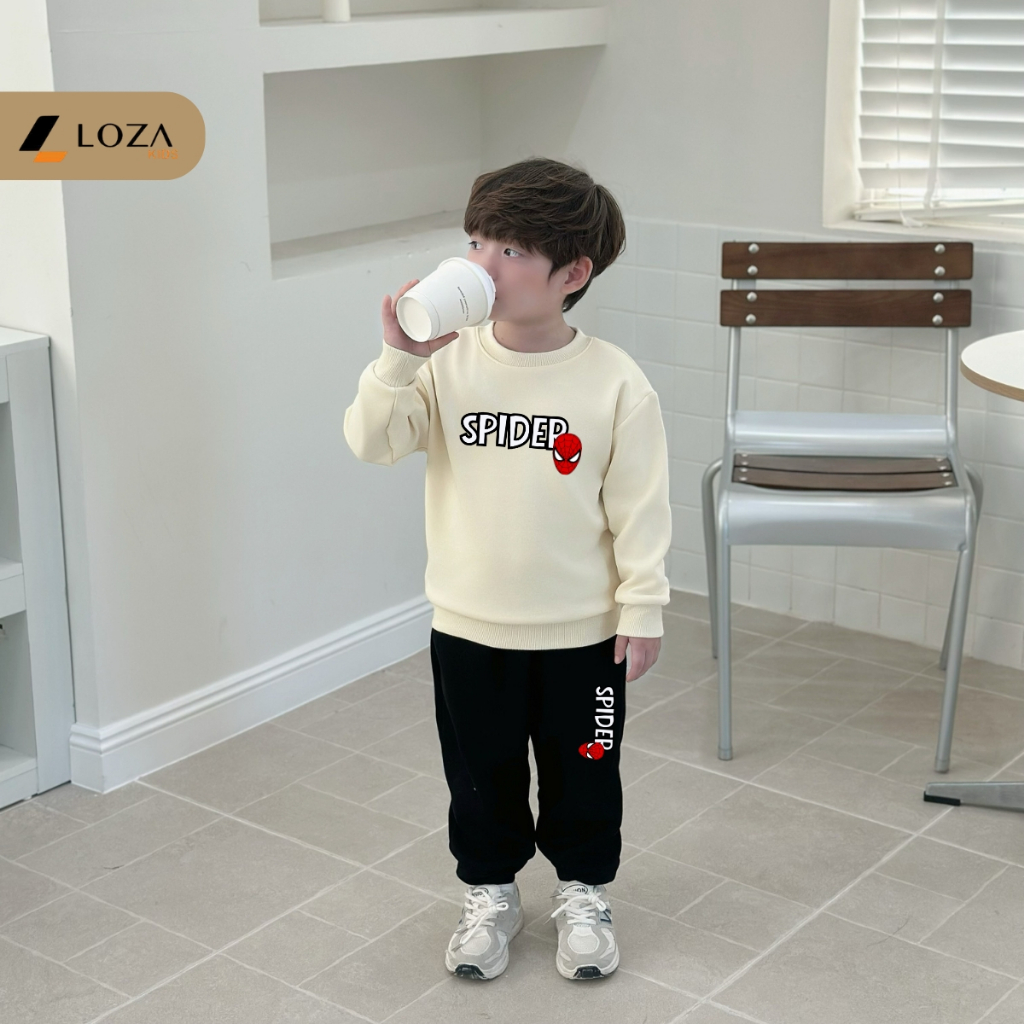 Bộ nỉ bé trai in hình SPIDER - Loza Kids BI556_thumbnail_1