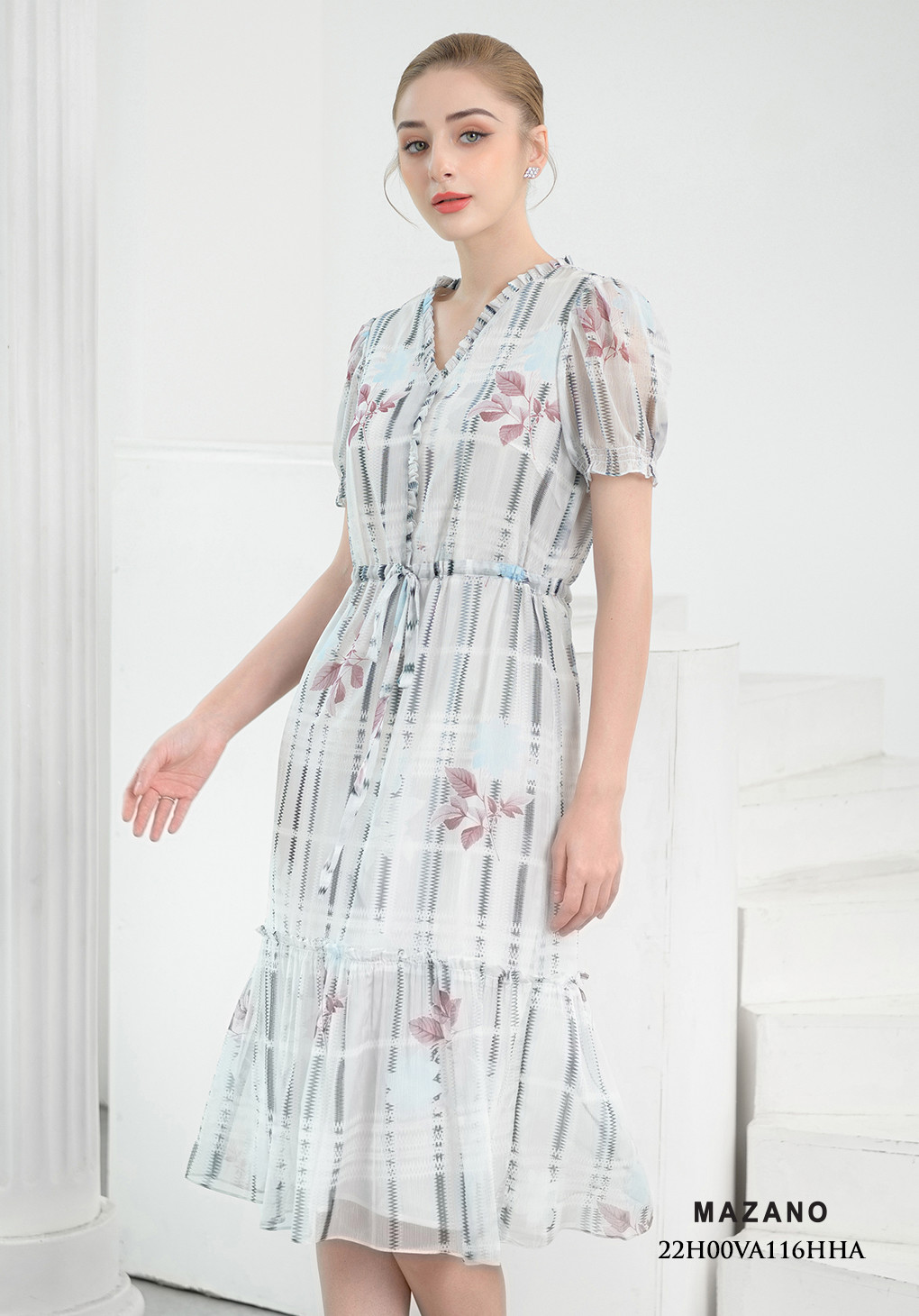 Đầm họa tiết thắt dây chân xòe_thumbnail_2