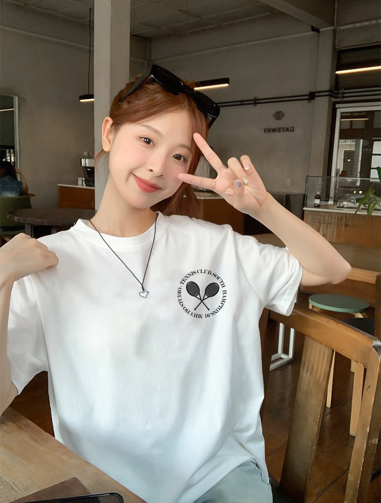 Áo thun nữ form vừa regular nhiều màu sắc ARD1487 Miucho Chic vải cotton cổ tròn in basic_thumbnail_4