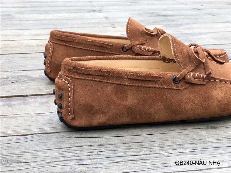 GB240 - Giày lười nam da heo kiểu Anh, đế bệt êm chân, phối nơ bướm thanh lịch_thumbnail_32