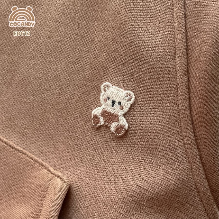 Áo gile nỉ NÂU túi bụng trơn_thumbnail_3