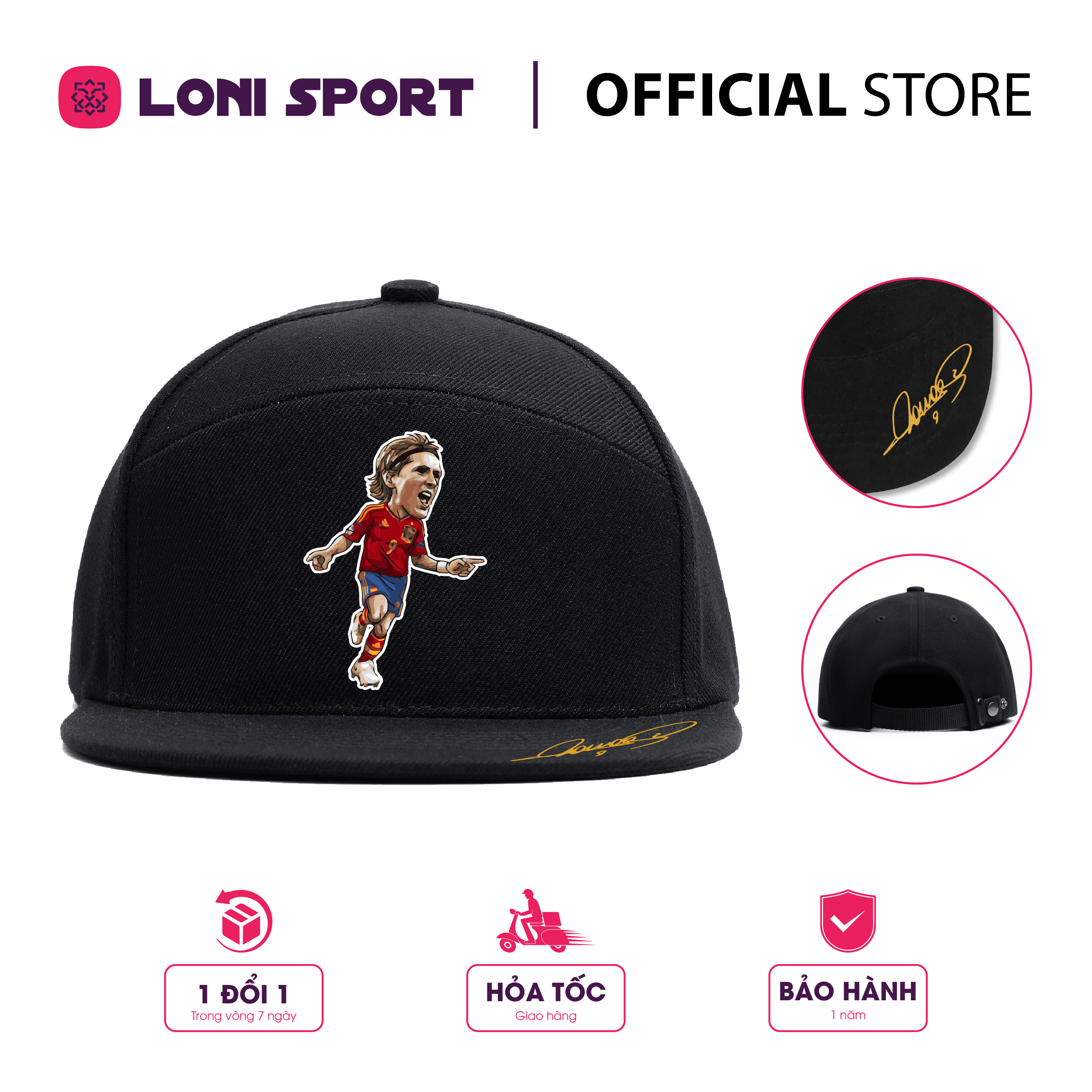 Nón Snapback khóa bấm kim loại - đen_thumbnail_11