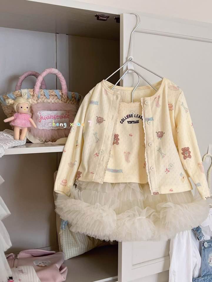 (E26) set Áo cardigan thun mỏng kèm áo 2 dây màu vàng chanh CX7_thumbnail_0