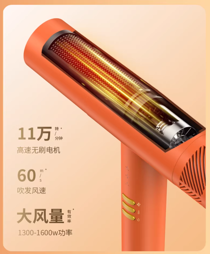 Máy sấy tóc chuyên nghiệp Your 6811 - màu cam_thumbnail_4