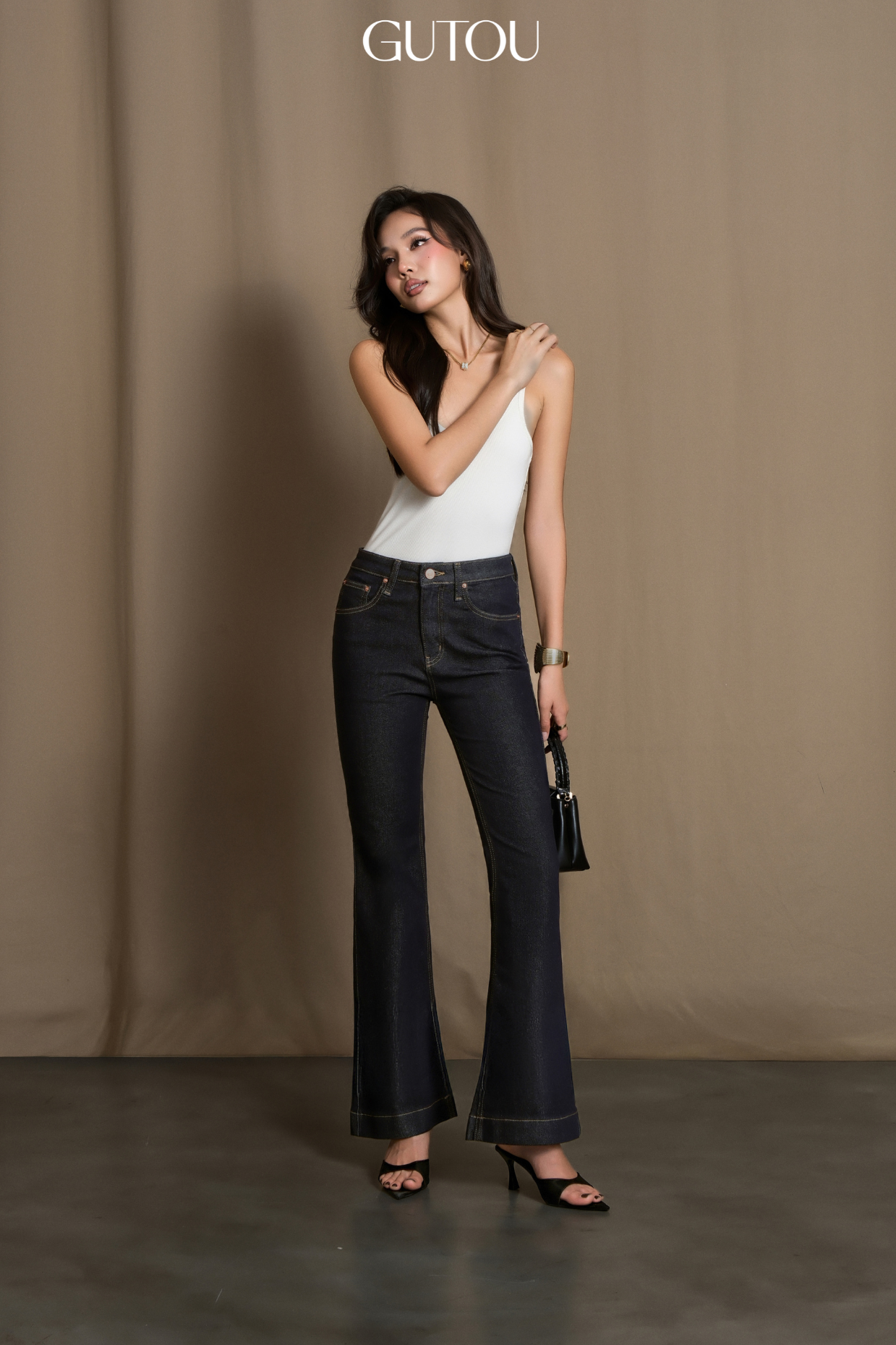 [ GUTOU ] Quần Jeans Bass Túi Thêu Selia Basic_thumbnail_4