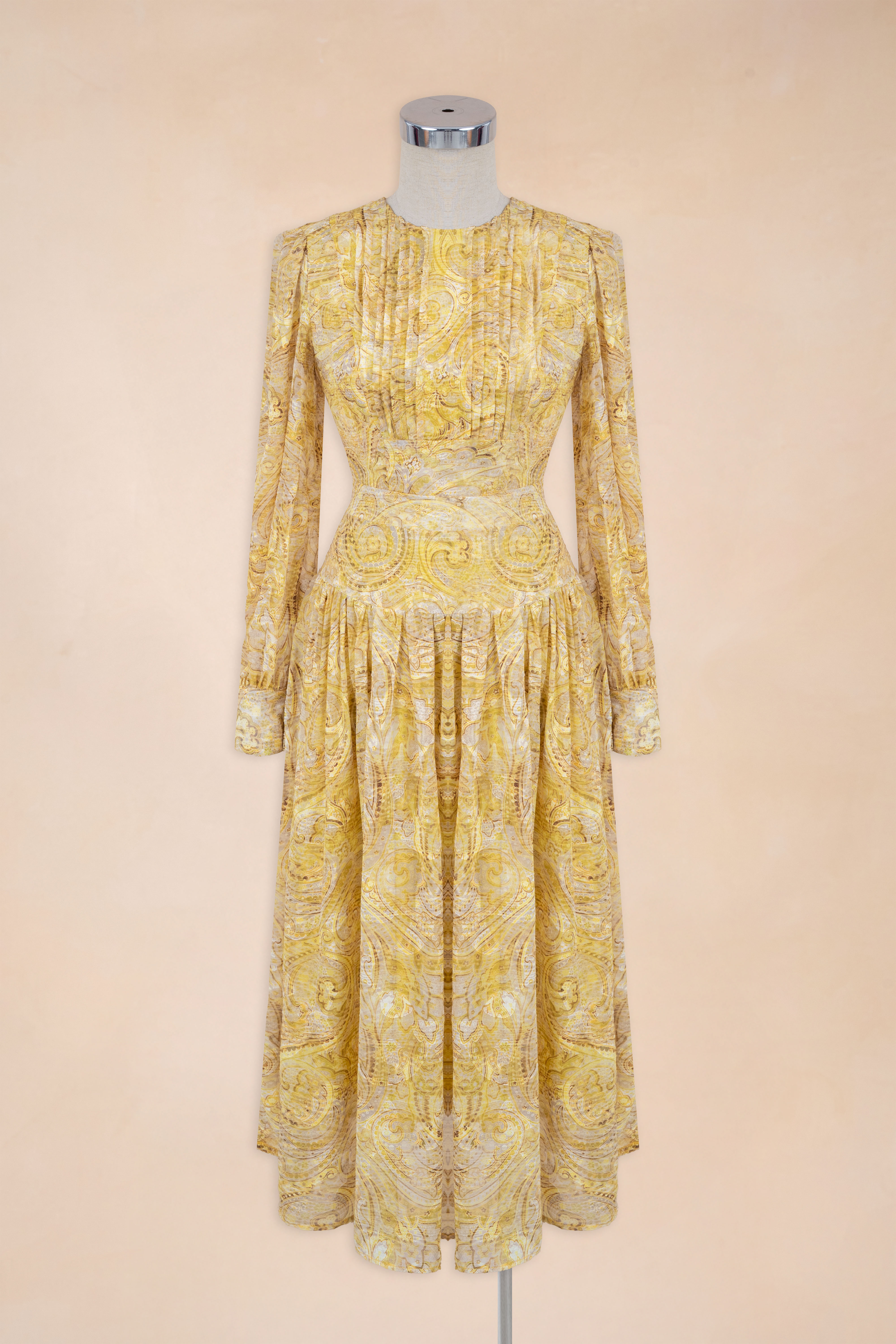 Đầm Xoè Ly Ngực Tay Bồng