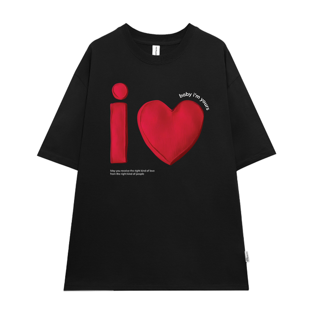 Áo thun cặp đôi couple trái tim from rộng ATD1373 Miucho vải cotton thoáng mát cổ tròn in mix_thumbnail_16