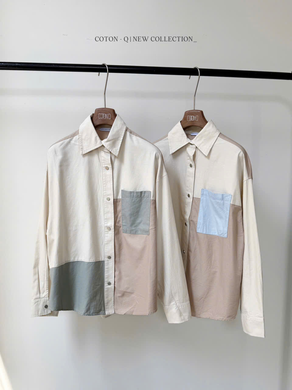 HA122 Áo somi phối form rộng