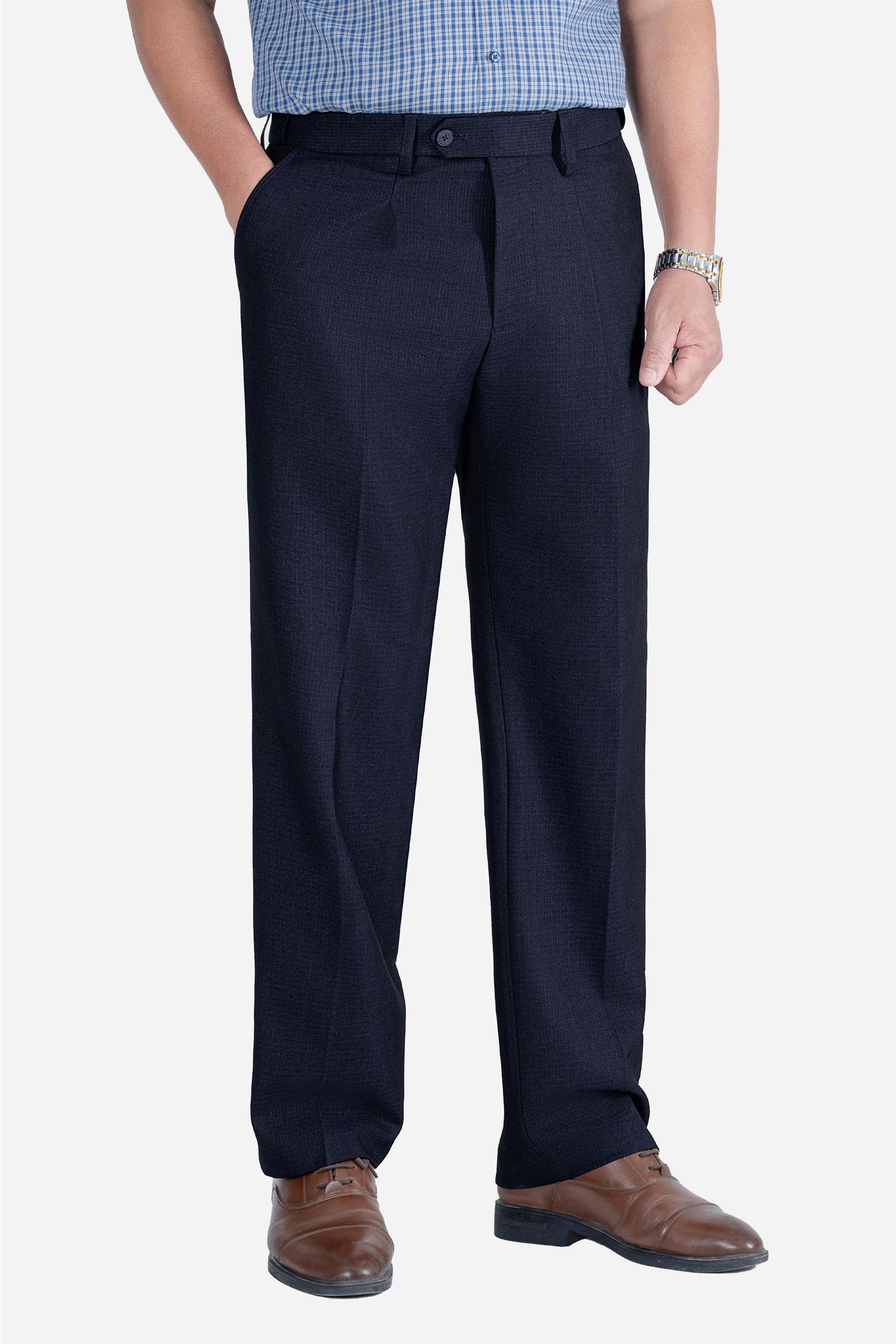 Quần Âu 1 Li Cạp Chun Ẩn Nam Trung Niên ANCHI Chất Liệu Cotton Viscose Cao Cấp Màu Đen_thumbnail_25