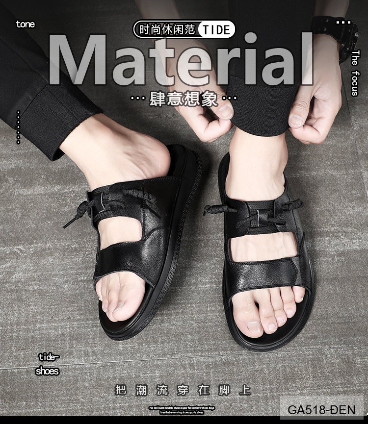 GA518 - Dép xỏ ngón nam da bò đế cao su phong cách trẻ trung màu đen_thumbnail_15