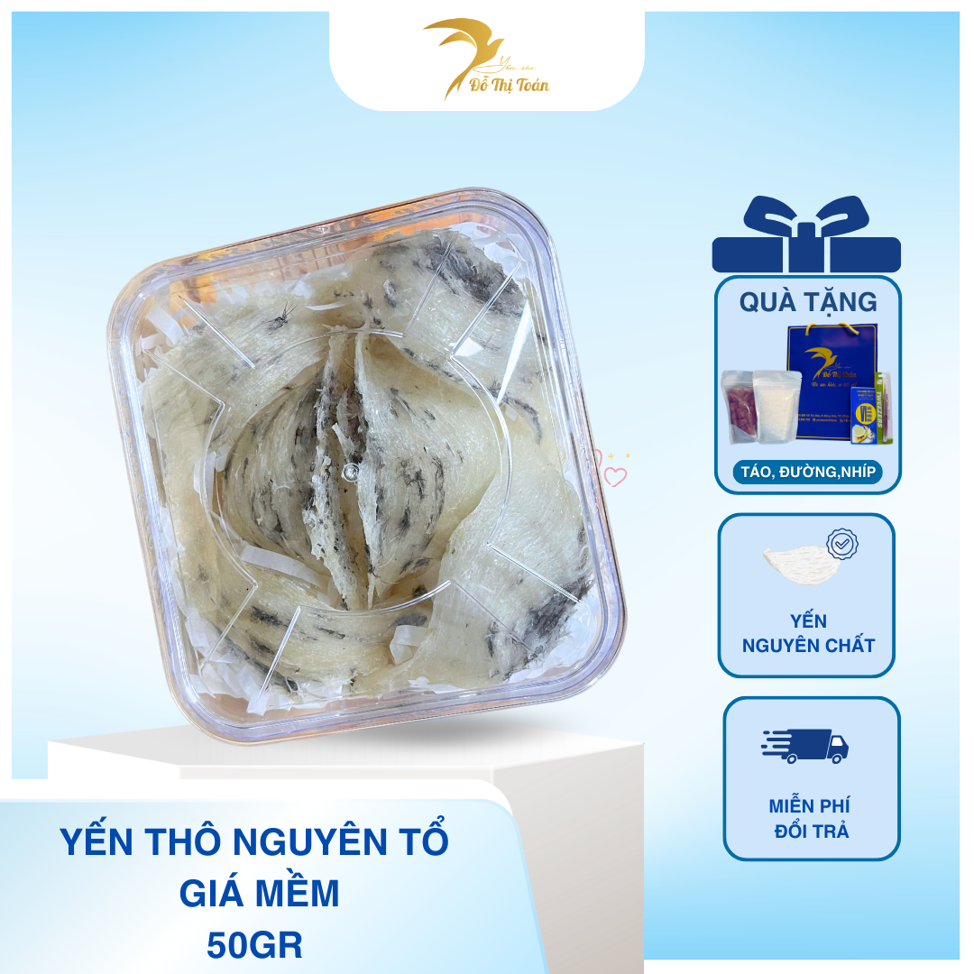 [T3] YẾN THÔ NGUYÊN TỔ GIÁ MỀM- HỘP 50GR