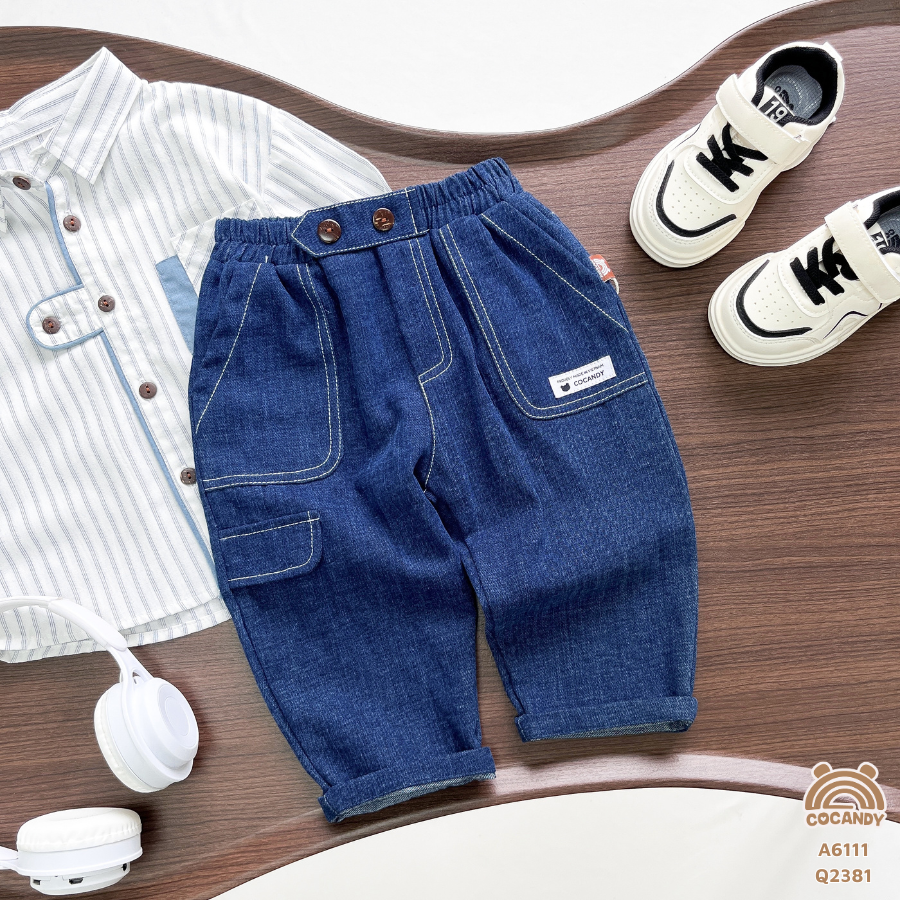 Quần dài jean XANH ĐẬM cạp 2 cúc_thumbnail_1