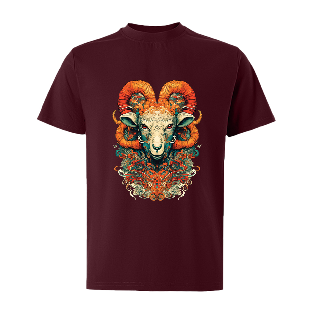 Áo thun nam form rộng 12 con giáp tuổi Mùi ATD484 Miucho Iconic cotton cổ tròn in graphic_thumbnail_16