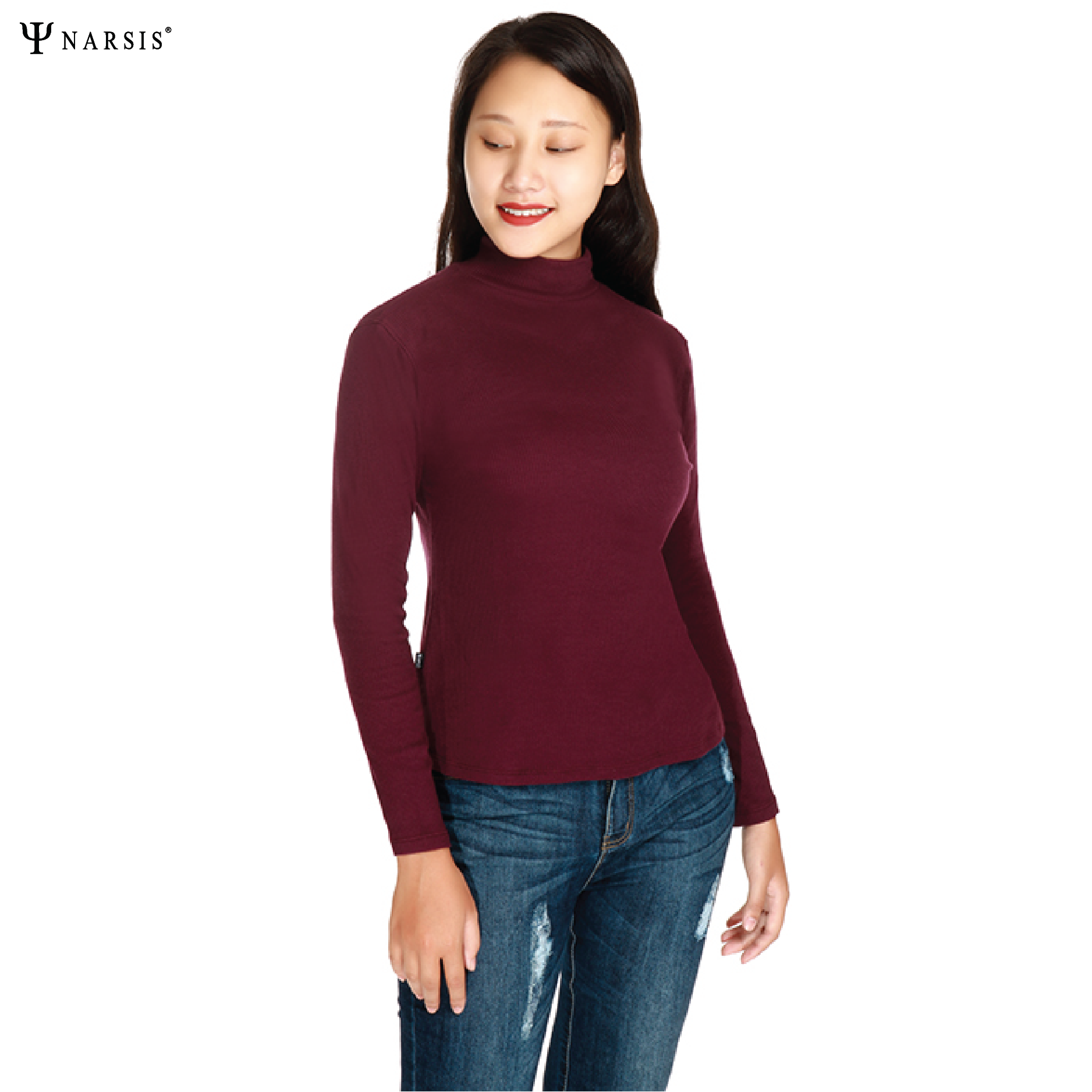 ÁO DÀI TAY NỮ L7102 NARSIS VẢI LEN COTTON ẤM ÁP, THOÁNG MÁT, GIỮ ẤM TỐT, MỀM MẠI_thumbnail_2