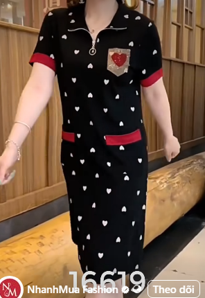 16619-Đầm suông in tim   viền đỏ  ( thun)_thumbnail_0
