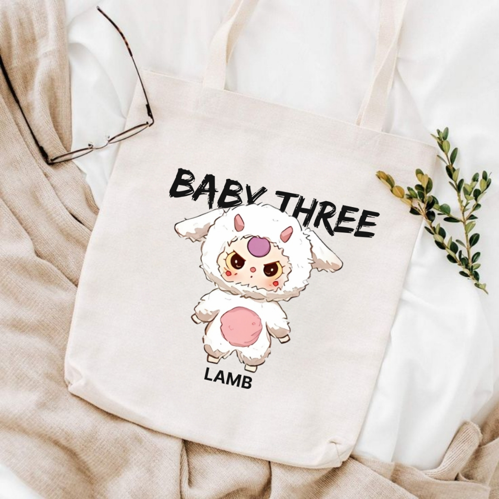 Túi tote Baby Three V3 - Túi Baby Three canvas 33x37cm có túi phụ đựng vừa A4, laptop - LOZA TOTE16_thumbnail_24