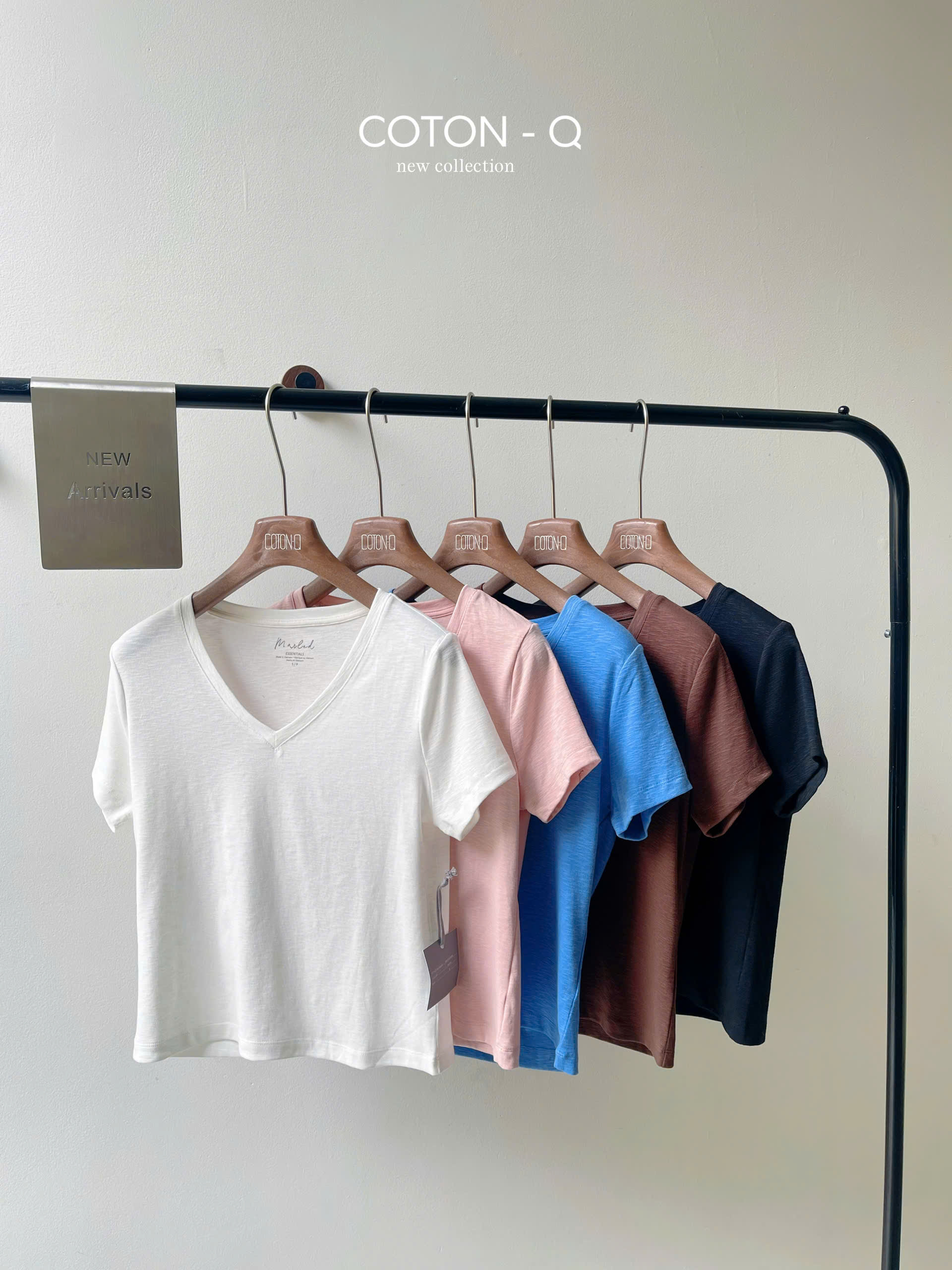 Áo thun xước cổ tim ( ĐEN ) - TRỘN CHIỀU DÀI_thumbnail_5