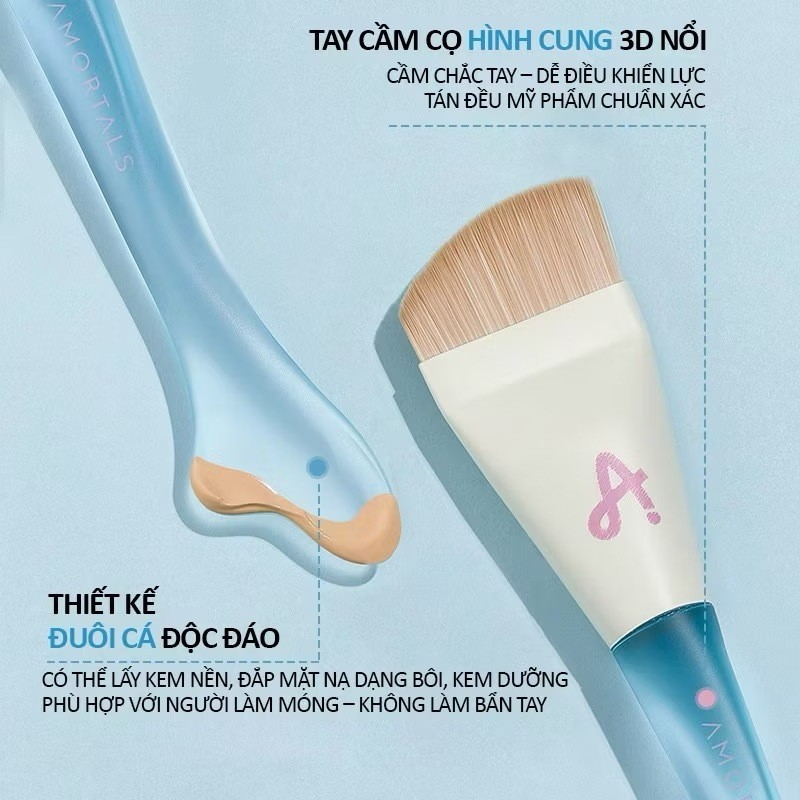 [AMORTALS] Cọ tán kem nền Amortals đuôi cá dàn nền mỏng bông mút trang điểm_thumbnail_2