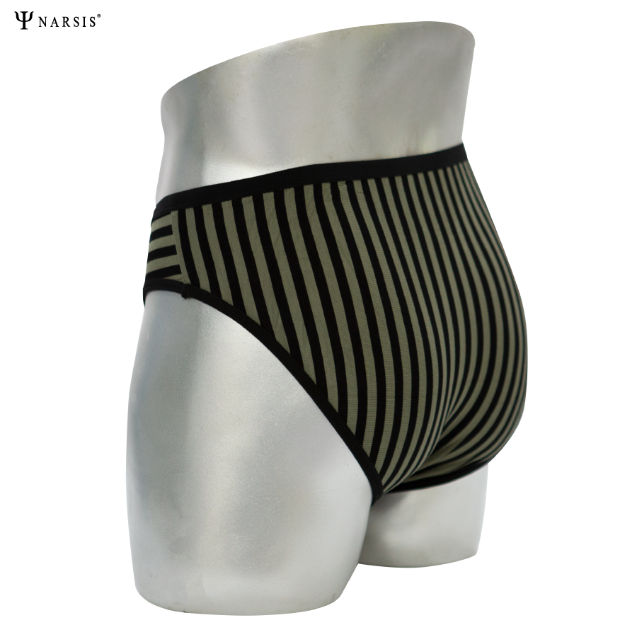 QUẦN SỊP NAM KẺ XANH RÊU - BAMBOO CO GIÃN 4 CHIỀU CÓ LỚP LÓT KHÁNG KHUẨN KHỬ MÙI - C23005 NARSIS ..._thumbnail_2