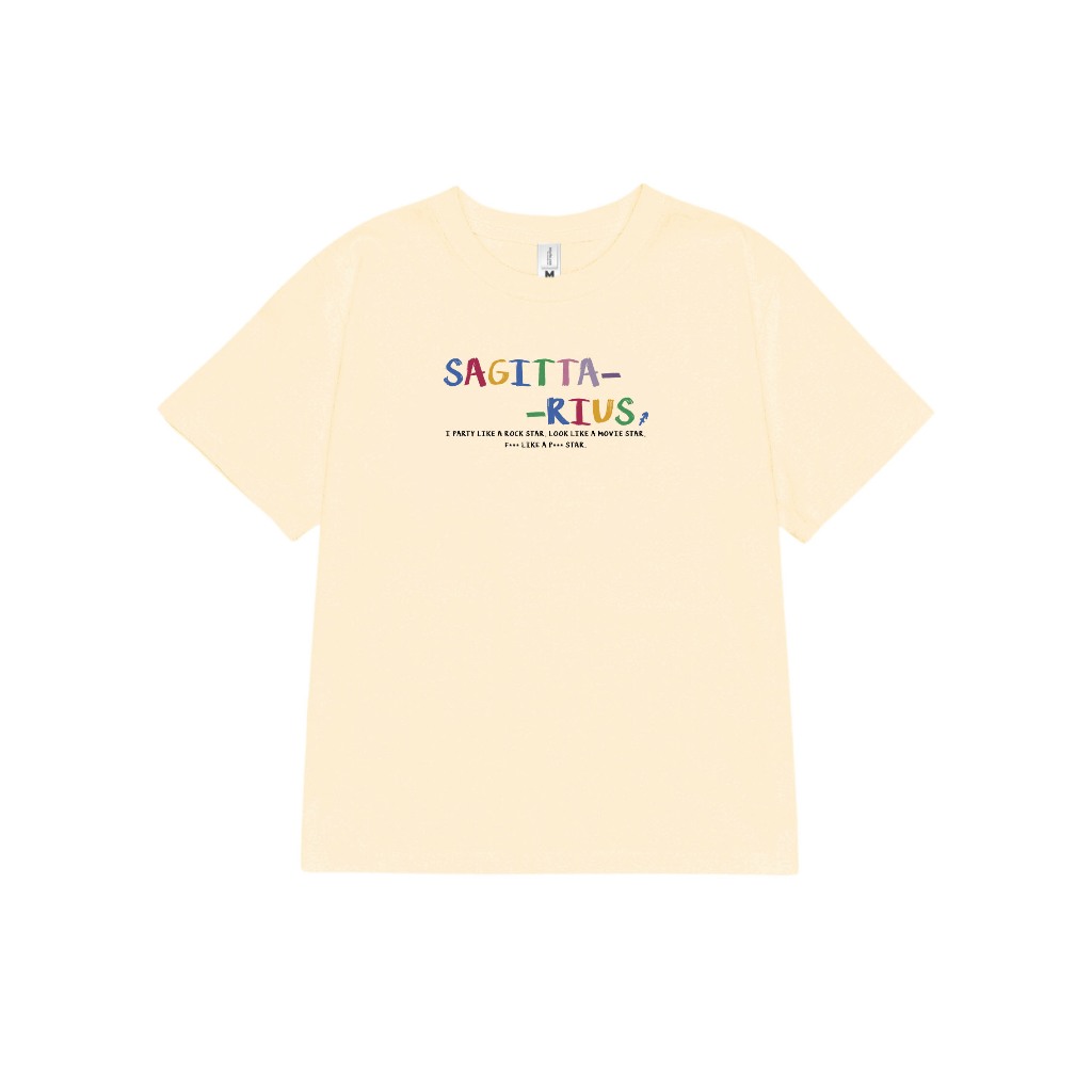 Áo baby tee ABD364 cung hoàng đạo Nhân Mã SAGITTARIUS Miucho cotton cổ tròn in typography