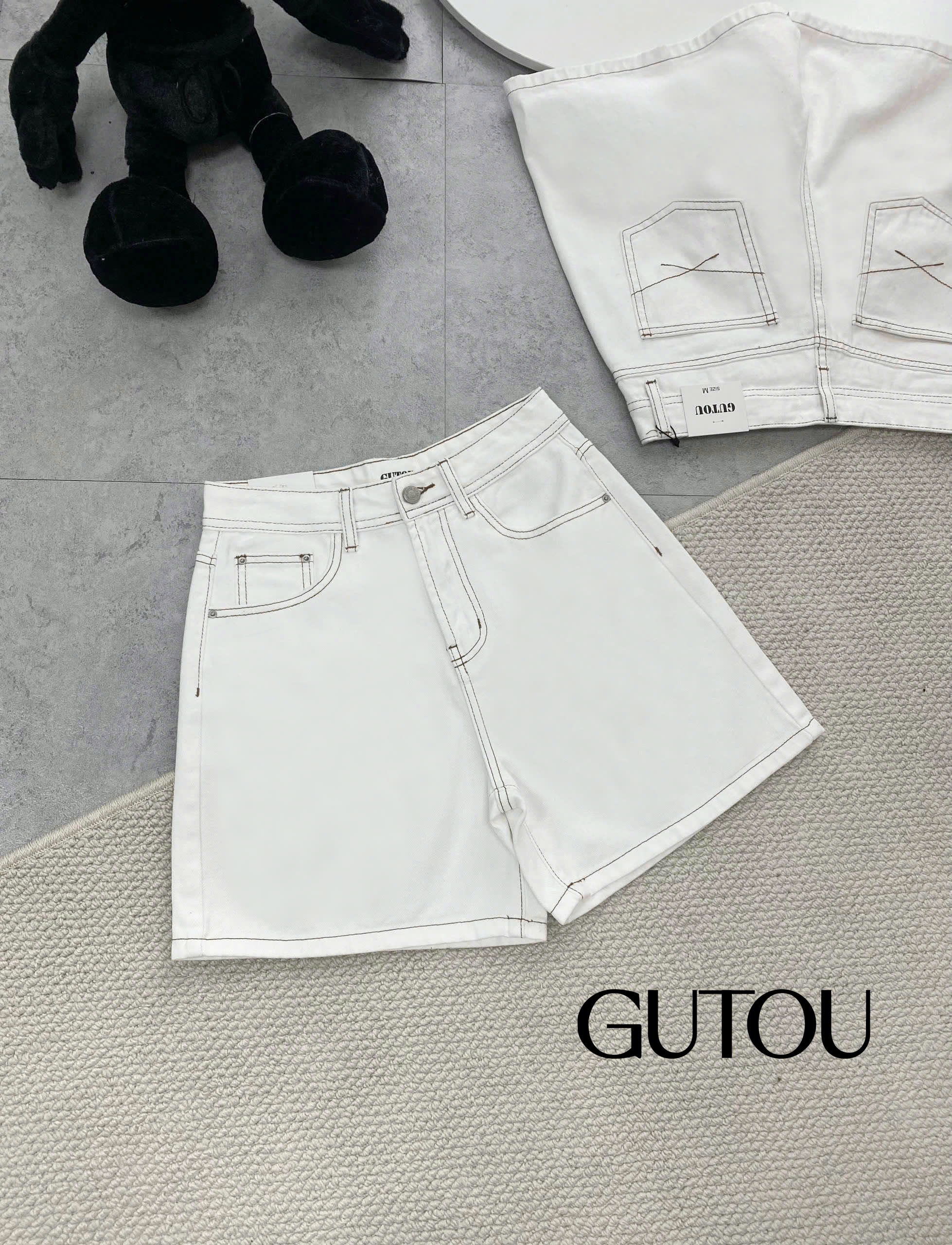 [ GUTOU ] Quần Jean Basic Fit Short_thumbnail_3
