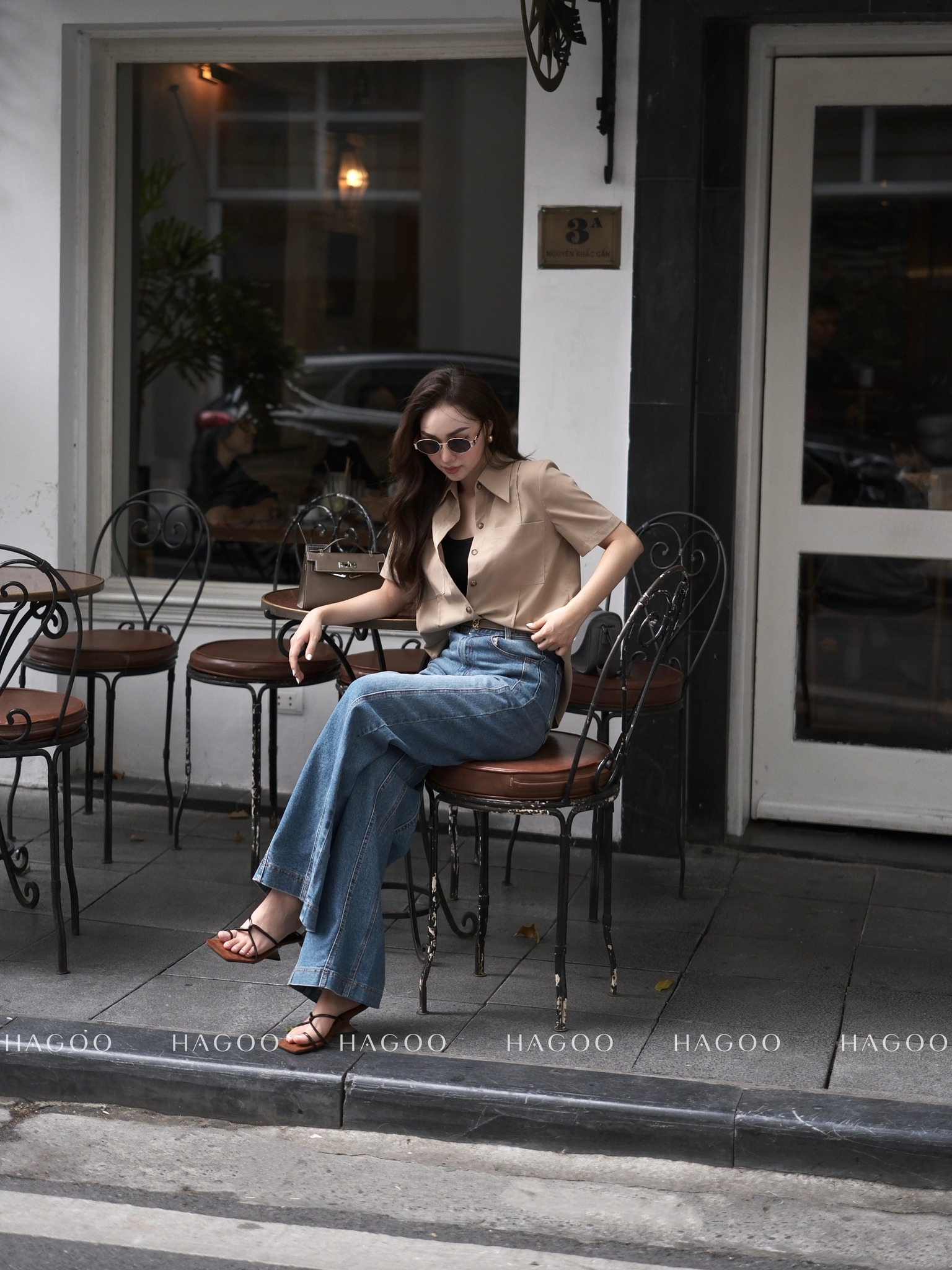 Áo sơ mi kaki cộc tay nắp túi HAGOO_thumbnail_2