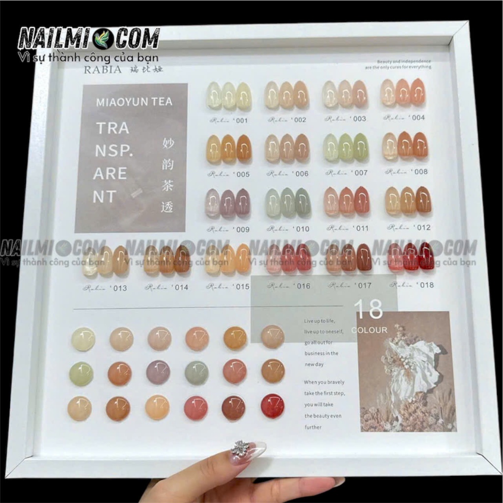Set sơn gel - Sơn thạch - 18 màu - RABIA