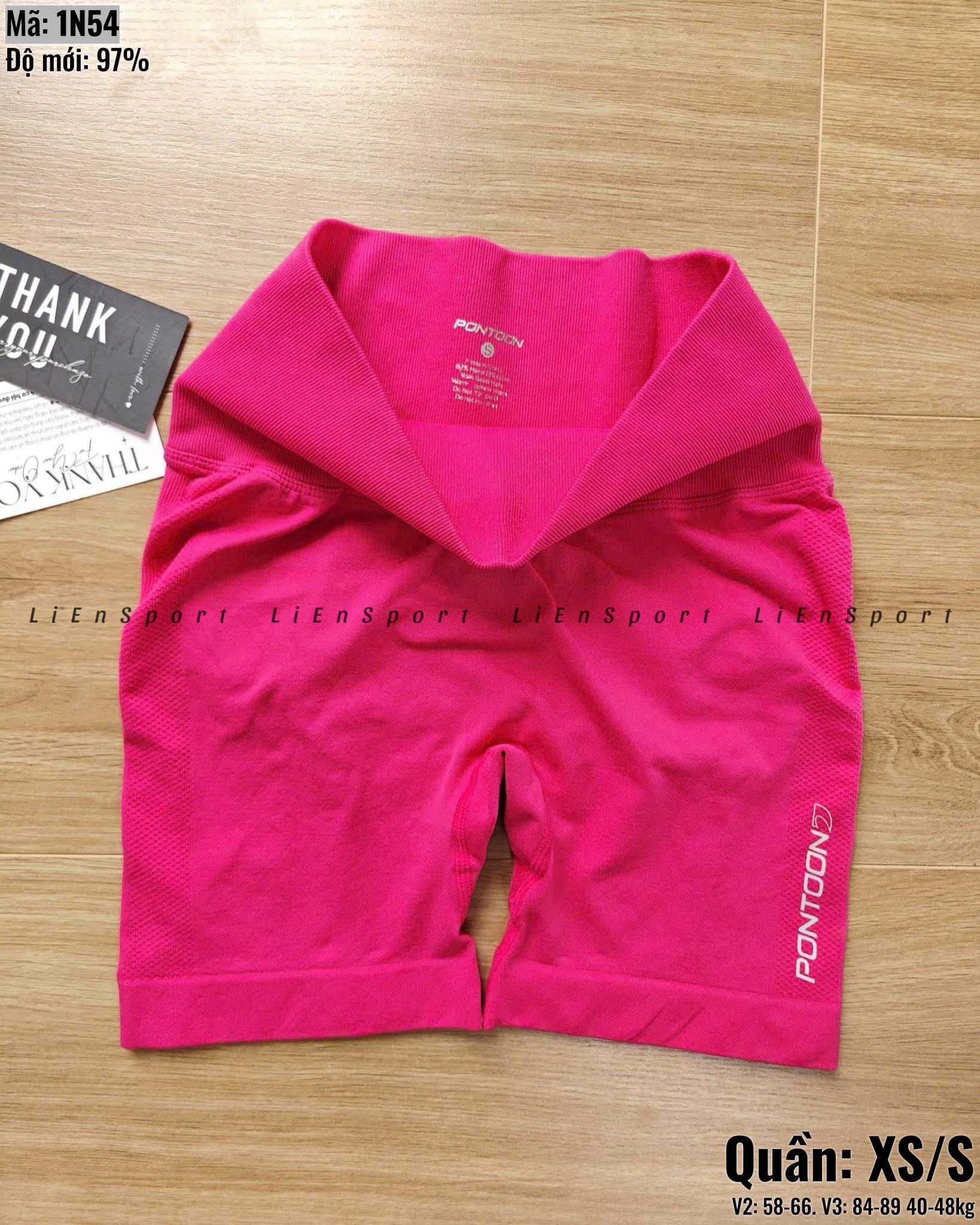 Pontoon Quần short biker thể thao Nữ Size XS S Hồng cánh sen Auth 2nd Co giãn 4 chiều Thấm hút mồ hôi Cạp cao ôm dáng Logo in dọc Ống quần Form ôm sát Phù hợp tập gym yoga chạy bộ Mã:1N54